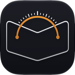 Fold Protractor app icon: an orange protractor arc over an open folding phone